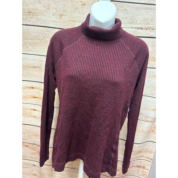 Smartwool Merino Wool Turtleneck Sweater - Women's Large Maroon - Picture 7 of 12